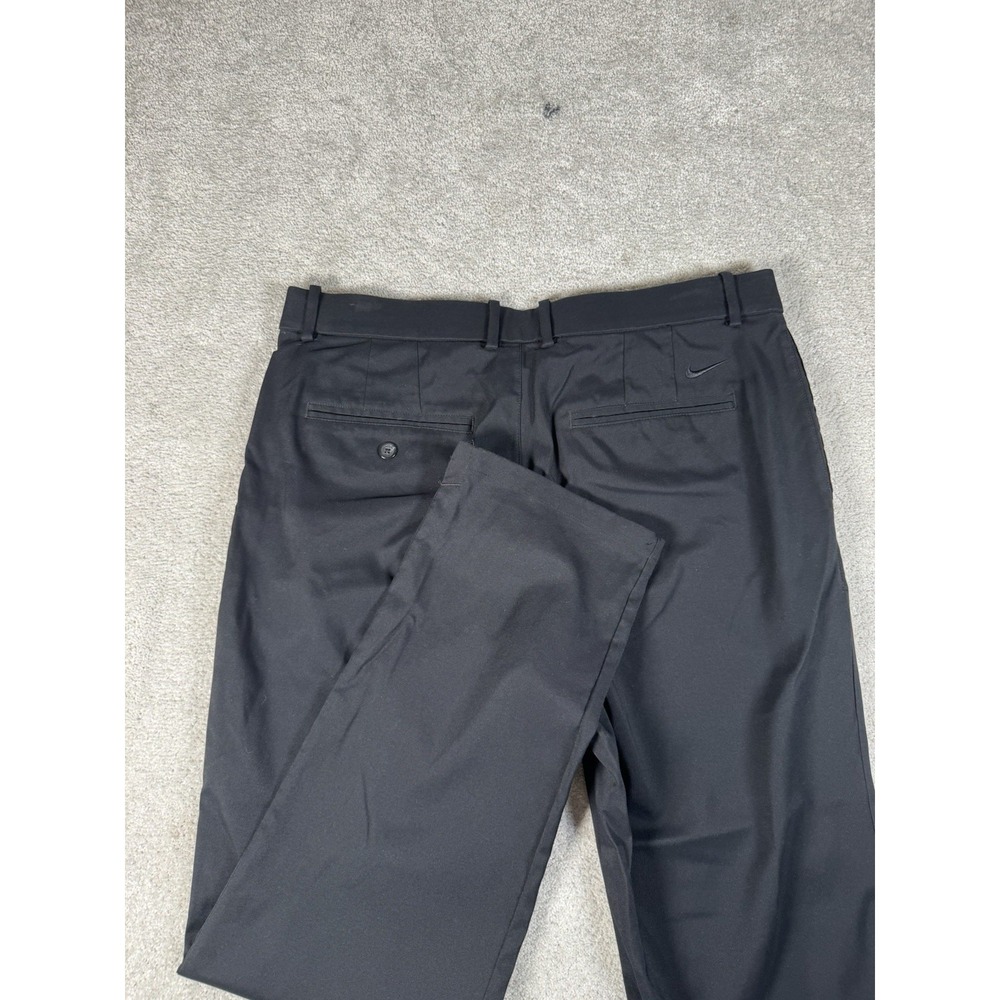 NIKE Dri-fit Flat Front Performance Golf Pants - Mens 34x32 Black Stretch Cool‎